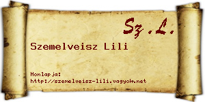 Szemelveisz Lili névjegykártya